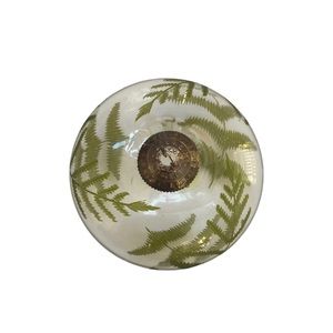 Midwest Kugel Etched Fern Flat Sphere Ornament